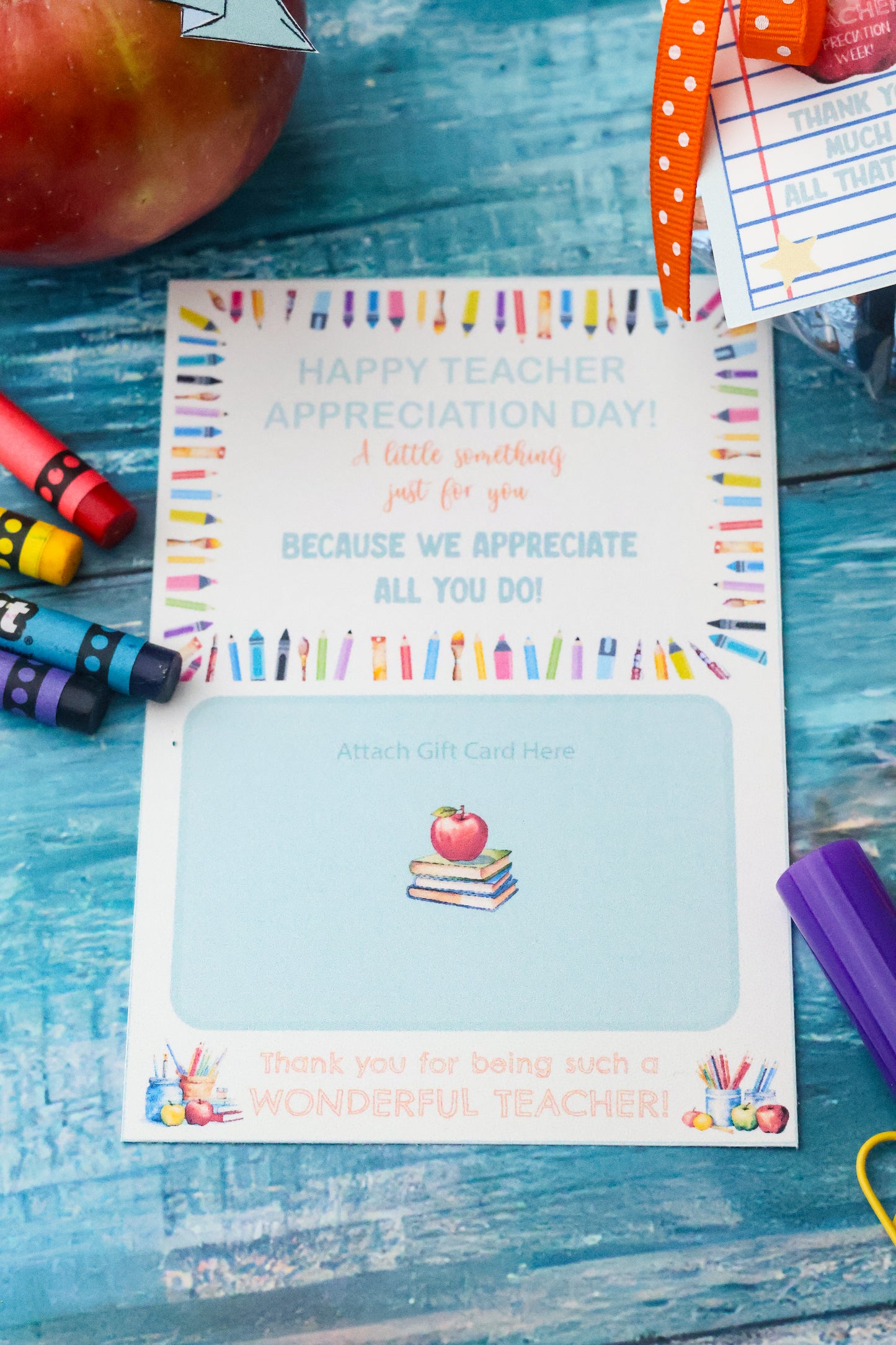 Teacher's Appreciation Printable Gift Set