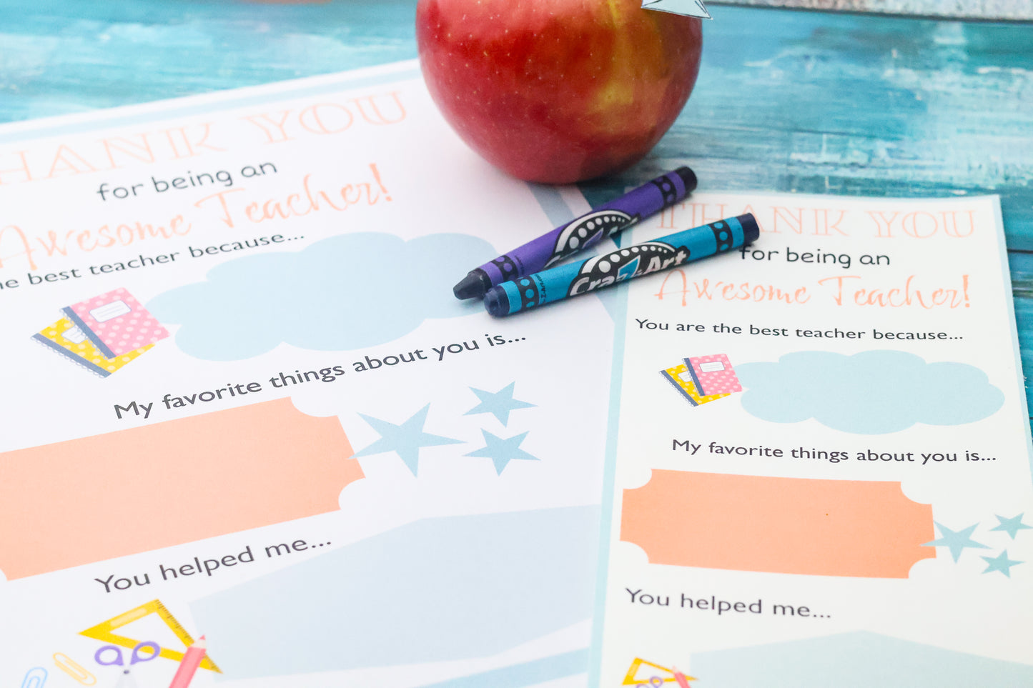 Teacher's Appreciation Printable Gift Set