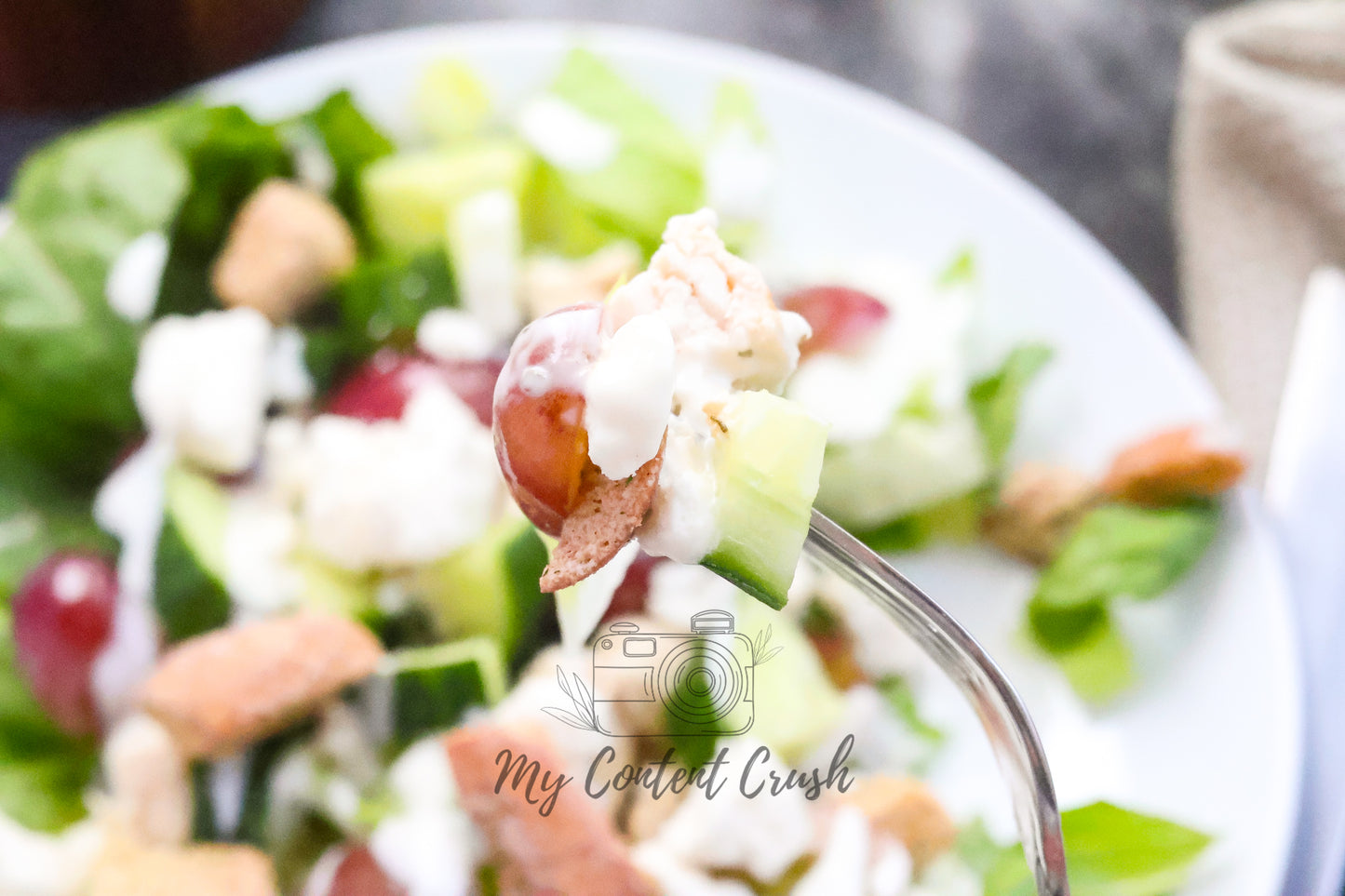 Chicken Salad with Cucumbers and Grapes Set 1