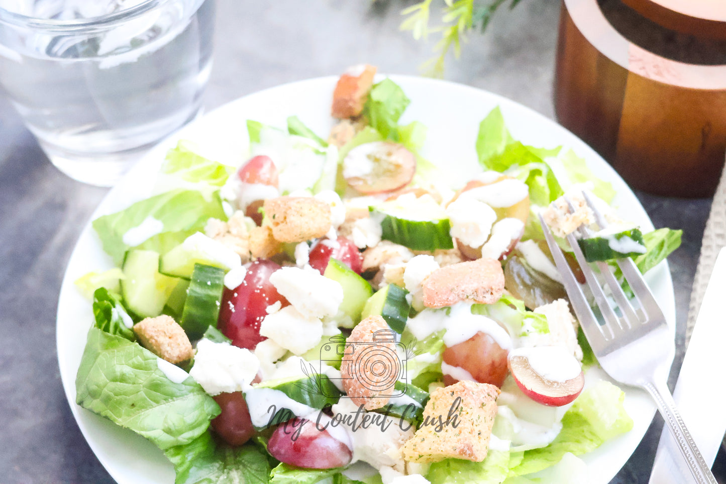 Chicken Salad with Cucumbers and Grapes Set 1