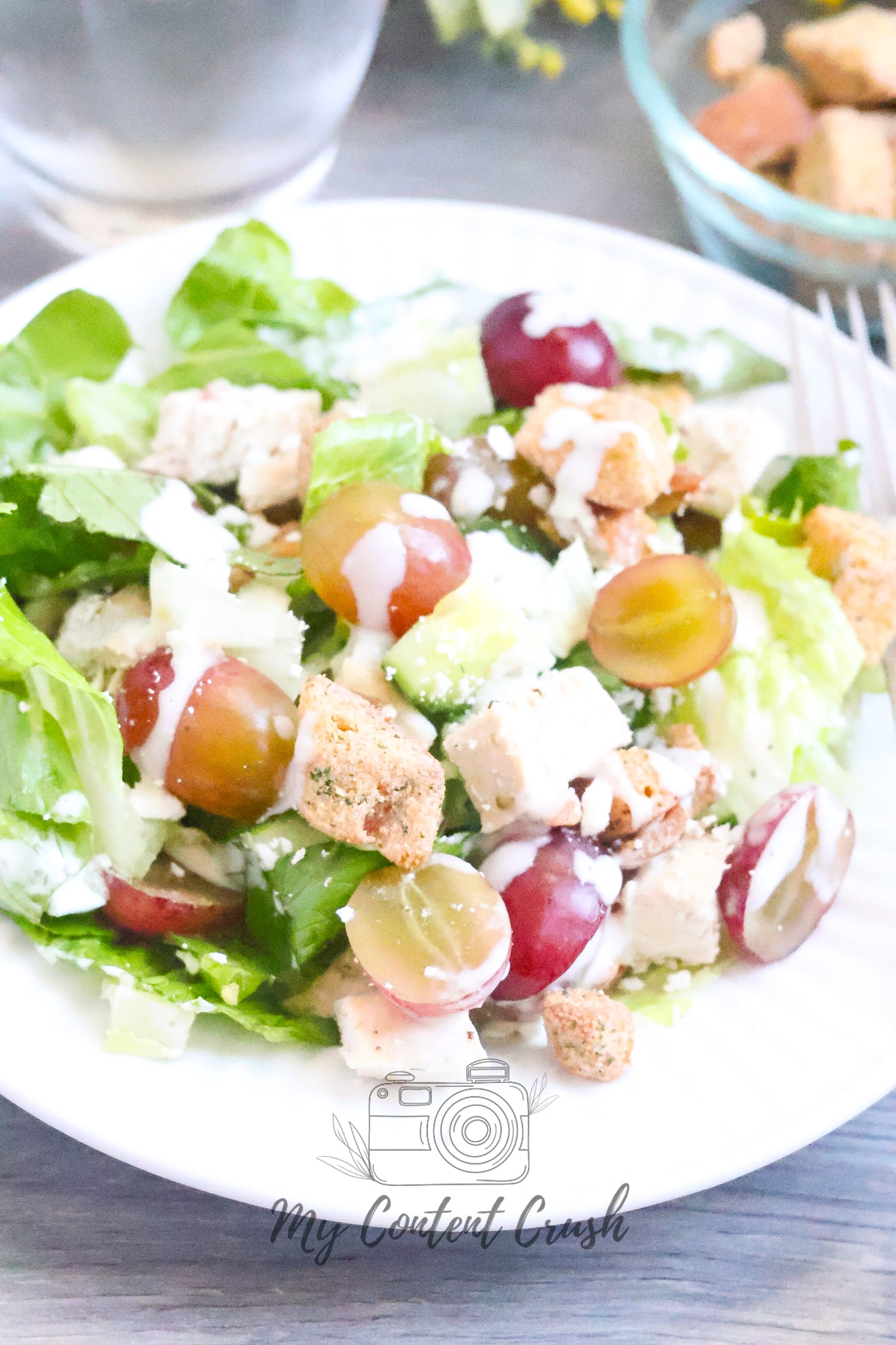 Chicken Salad with Cucumbers and Grapes Set 3