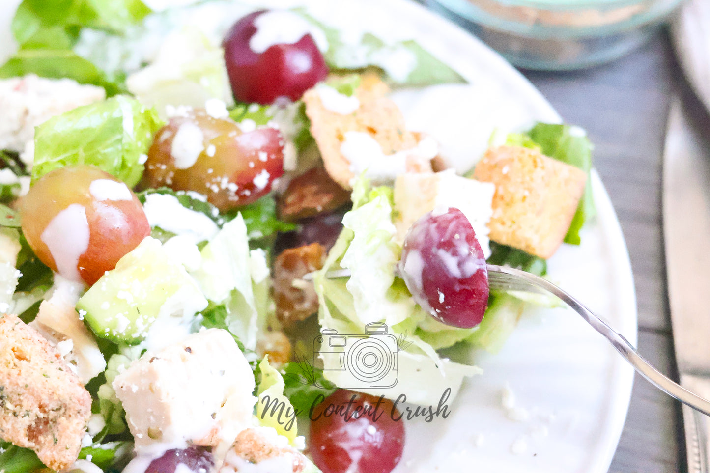 Chicken Salad with Cucumbers and Grapes Set 3