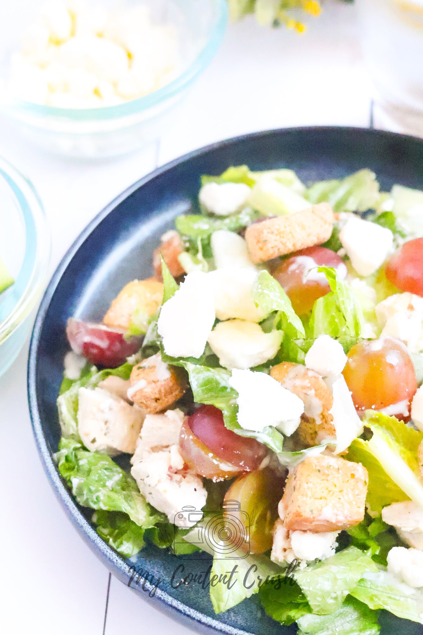 Chicken Salad with Cucumbers and Grapes Set 4