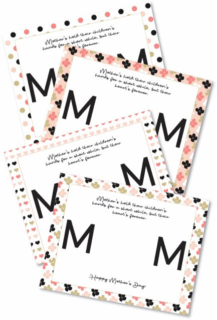 Mother's Day Printable Gift Pink and Black Collection